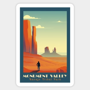 Monument Valley National Park Travel Poster Sticker